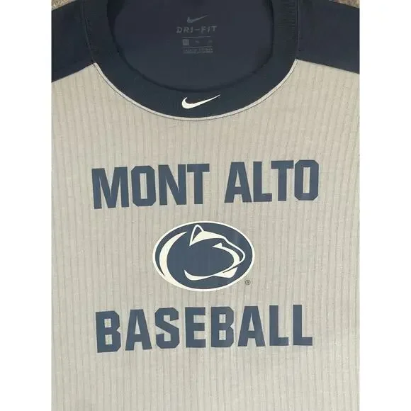 Penn State Mont Alto Baseball Nike Dri-Fit Shirt Gray Blue Long Sleeve XL Shirt - Picture 3 of 9